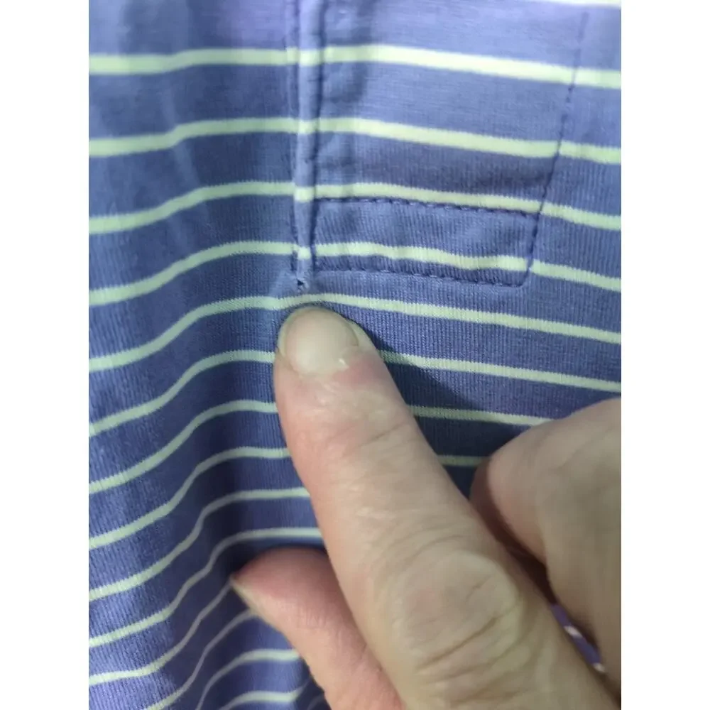 Polo Golf Ralph Lauren Shirt Mens XL Purple Stripe Pony 100% Pima cotton Soft